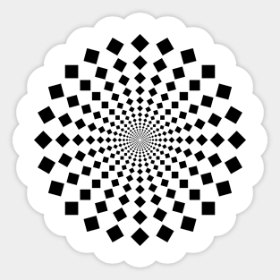 Spiral squares Sticker